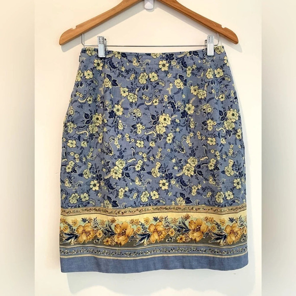 TALBOTS Linen Blend Skirt - Picture 2 of 6